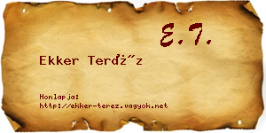 Ekker Teréz névjegykártya